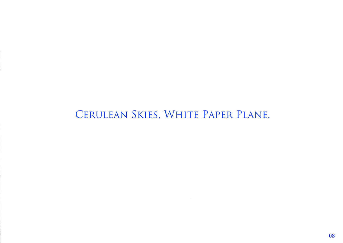 [FURURI] Cerulean Skies White Paper Plane 