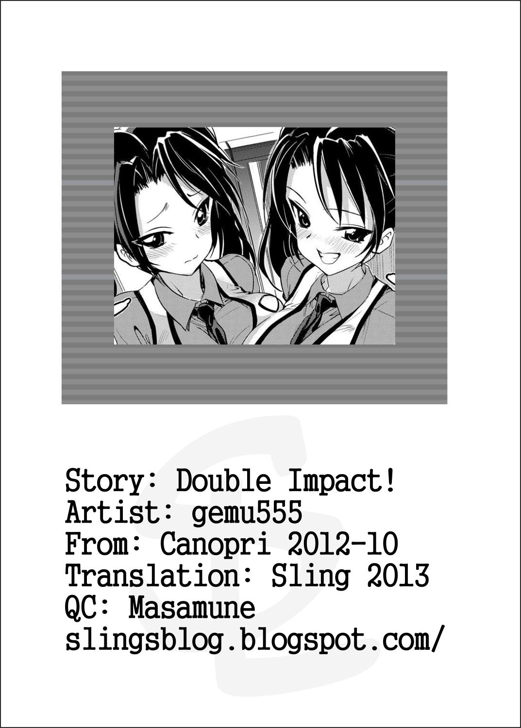 [gemu555] Double ♡ Impact! ! (Canopri Comic 2012-10) [English] {Sling} [Digital] [gemu555] だぶる♡ いんぱくと！！ (キャノプリcomic 2012年10月号) [英訳] [DL版]