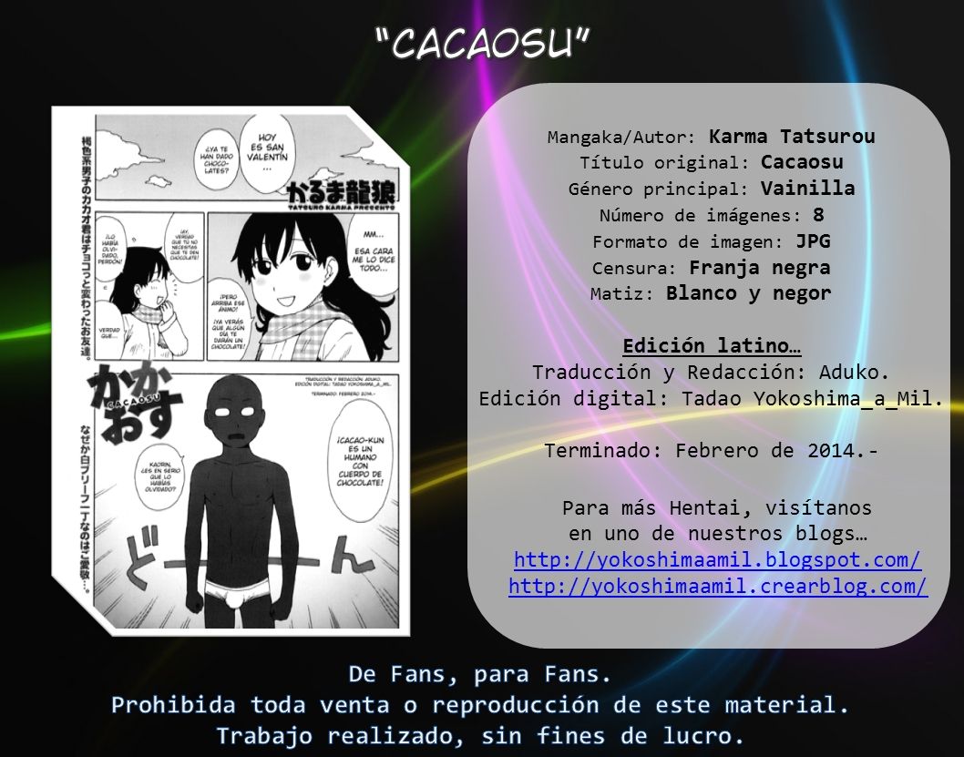 [Karma Tatsurou] Cacaosu (Monthly Vitaman 2013-03) [Spanish] {UsagiJun} [かるま龍狼] かかおす (月刊 ビタマン 2013年3月号) [スペイン翻訳]